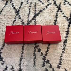 Baccarat Red Signature Butterfly Boxes (Set of 3)